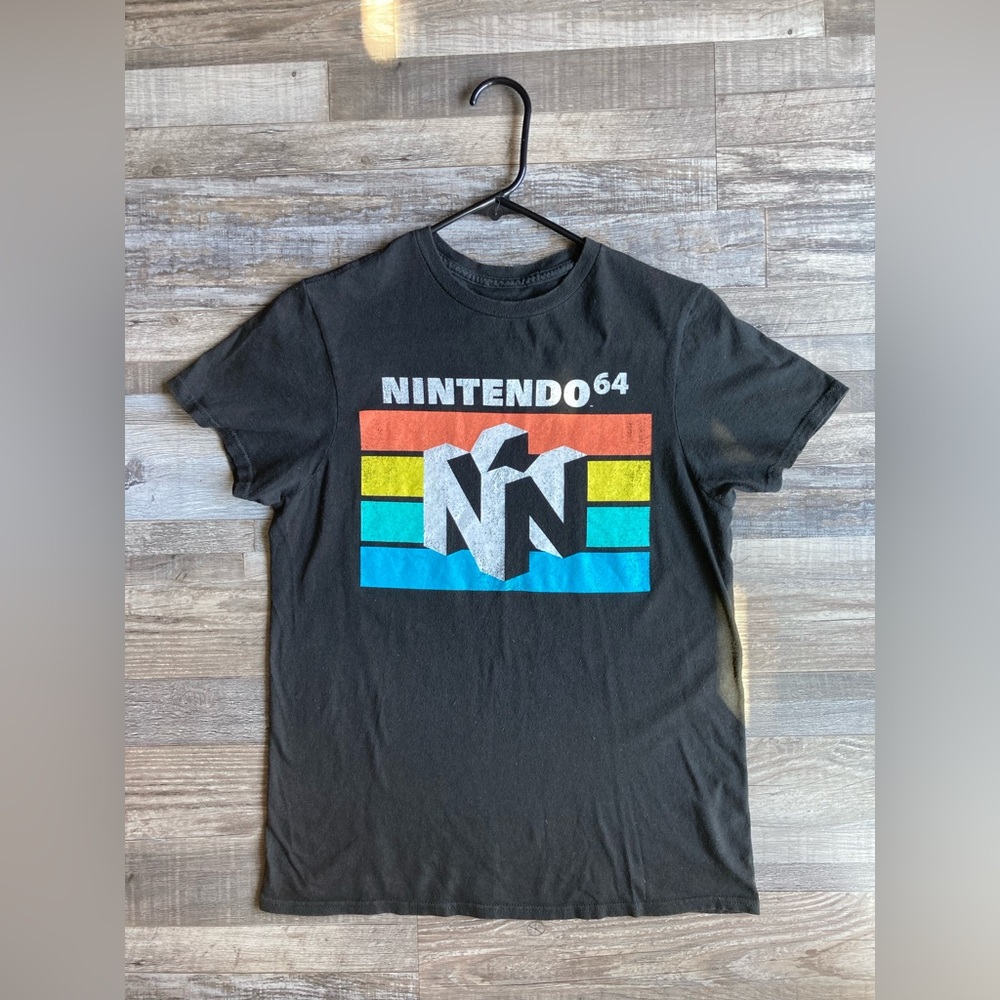 100% Cotton Nintendo 64 Small T-shirt Black - Picture 1 of 4